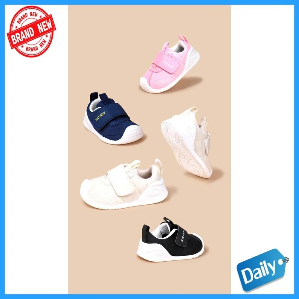 Wide Toe Box Baby Sneakers Non-Slip Sole Soft Mesh First Walker Shoes 6-24
